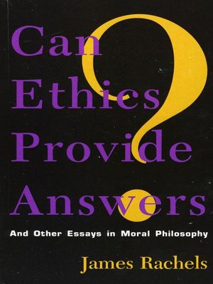 cover image of Can Ethics Provide Answers?